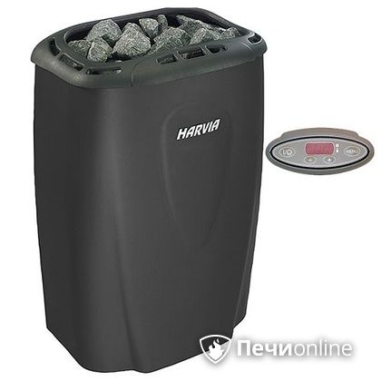 Электрокаменка для сауны Harvia Moderna V60E-1 Black с выносным пультом в Нижней Туре